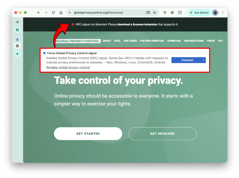 chrome-canary-gpc-off