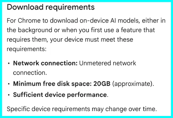 chrome-on-device-ai-download-requirements