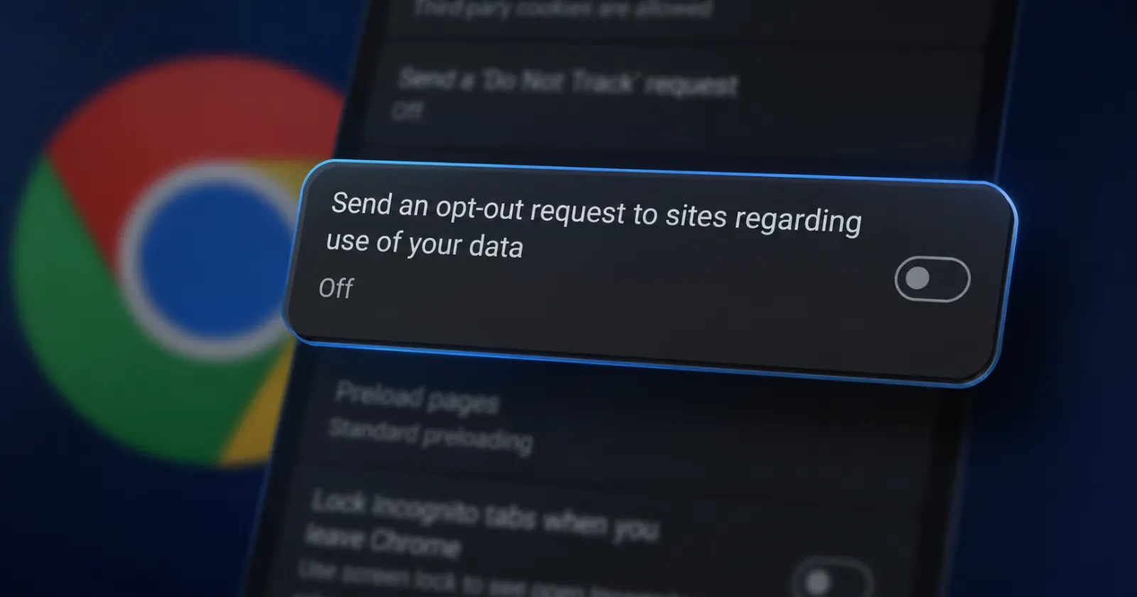 Google moves closer to full GPC support with a user-facing opt-out switch in Chrome Settings