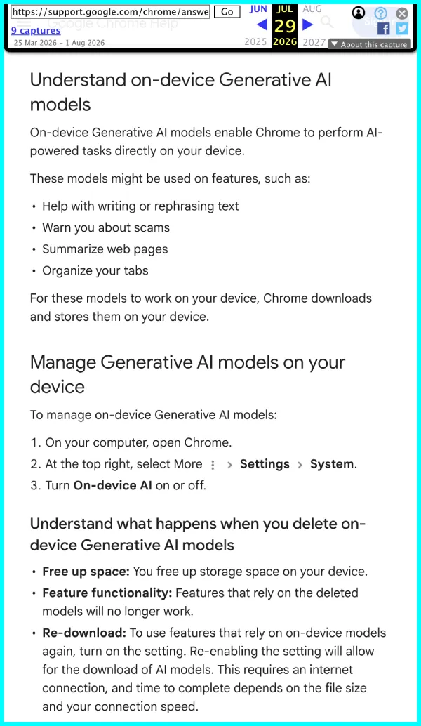 google-chrome-july-26-on-device-ai-help-page