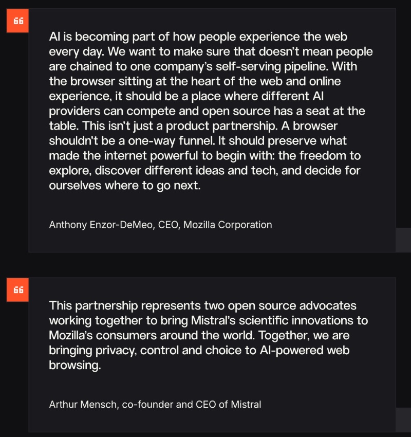 Quotes from CEOs.