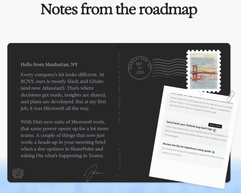 Dia roadmap screenshot.