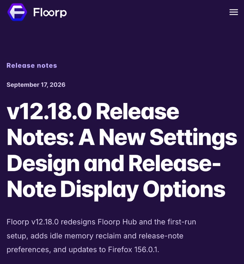 Floorp official blog post.