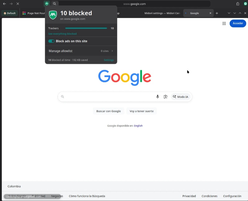 Midori ad block.