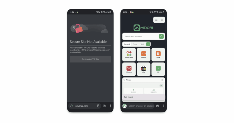 Midori browser v11.9.2.4 is out on Android with Reading Mode & performance optimization