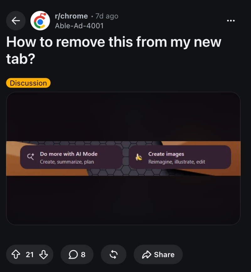 Reddit post.