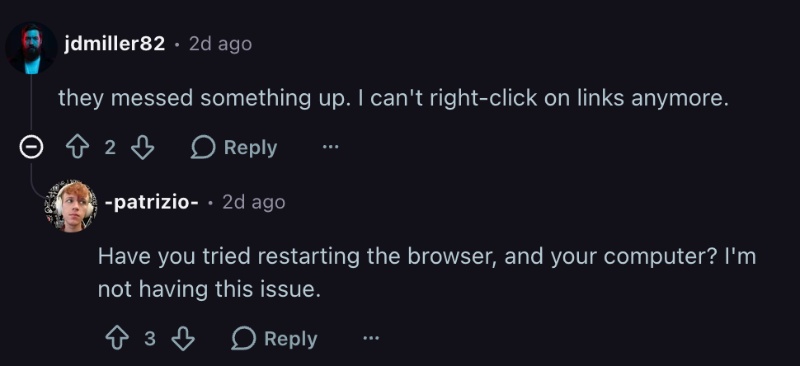 Reddit comment.