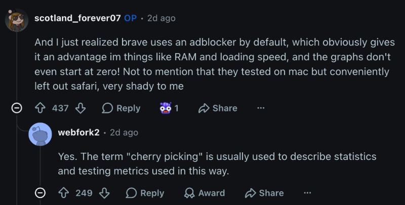 Reddit comment.