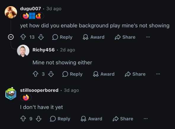Reddit comments.