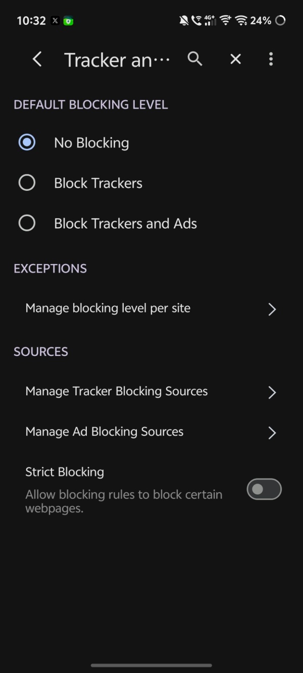 Vivaldi old ad blocker UI.
