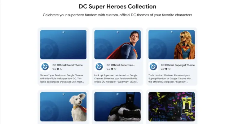 Google Chrome gets official DC superhero themes featuring Batman, Superman, and more