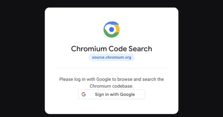 Chromium code search quietly adds mandatory Google account verification