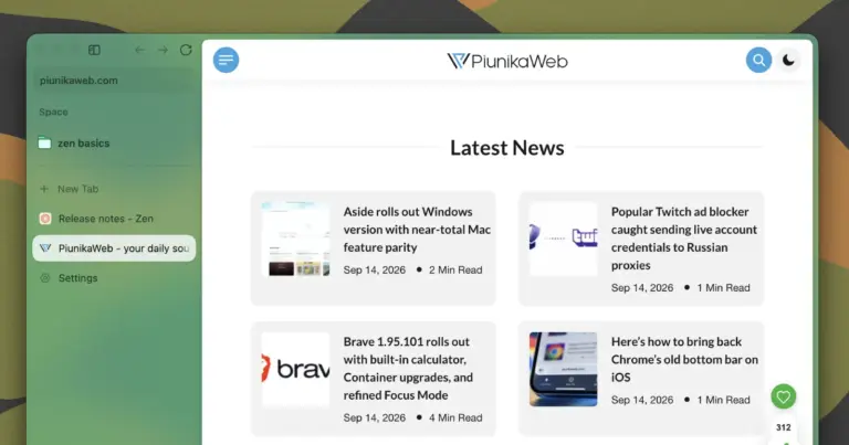 Zen browser update adds regular tab sync option coupled with performance and battery life gains