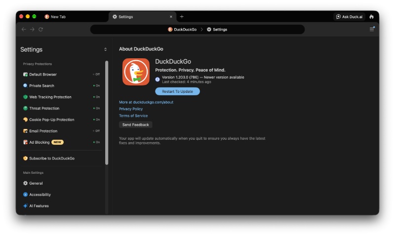 Latest version DuckDuckGo.