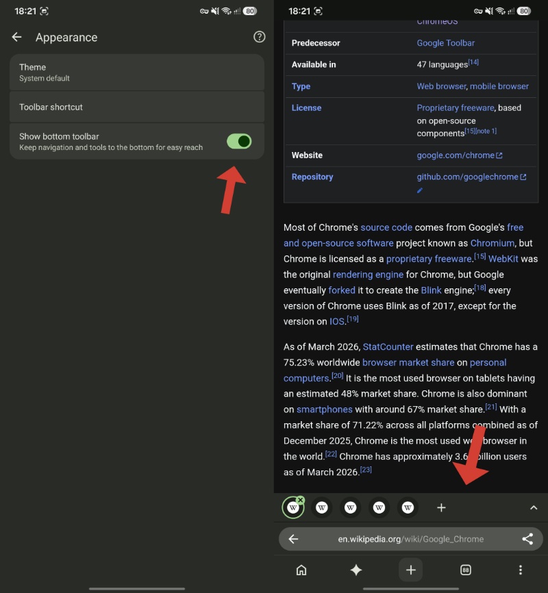 Bottom navigation bar enabled.