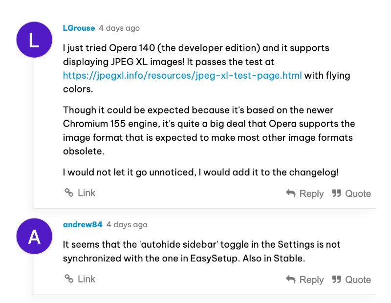 Sidebar setup.