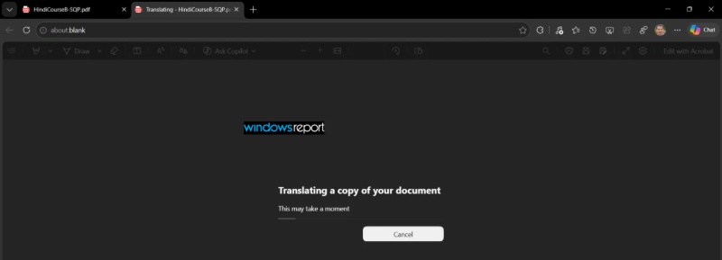 Edge Translate report.