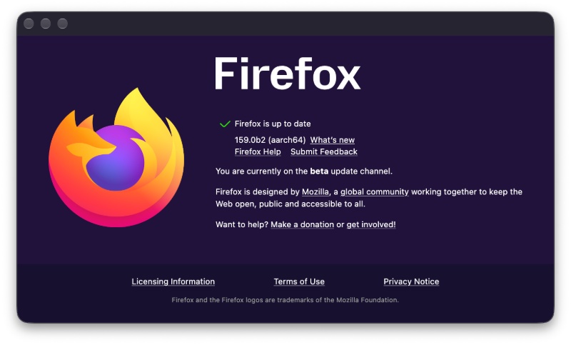 Firefox latest update.