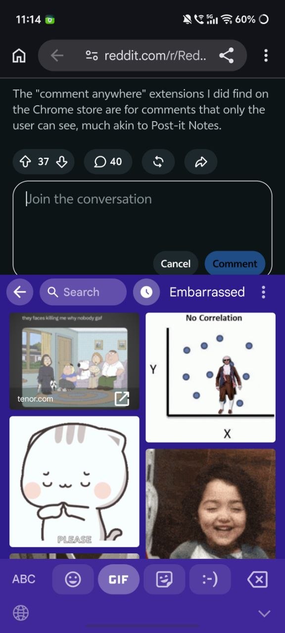 Personal test on Reddit.