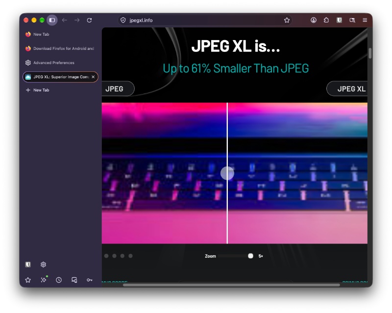 JPEG XL format.