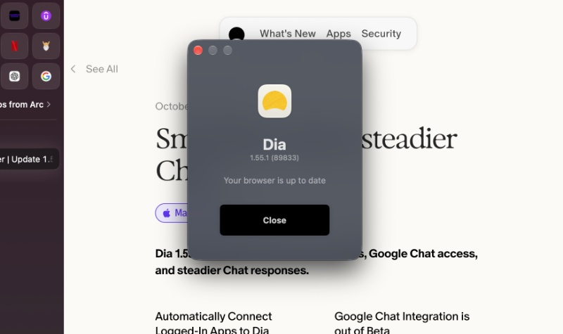 Latest Dia update.