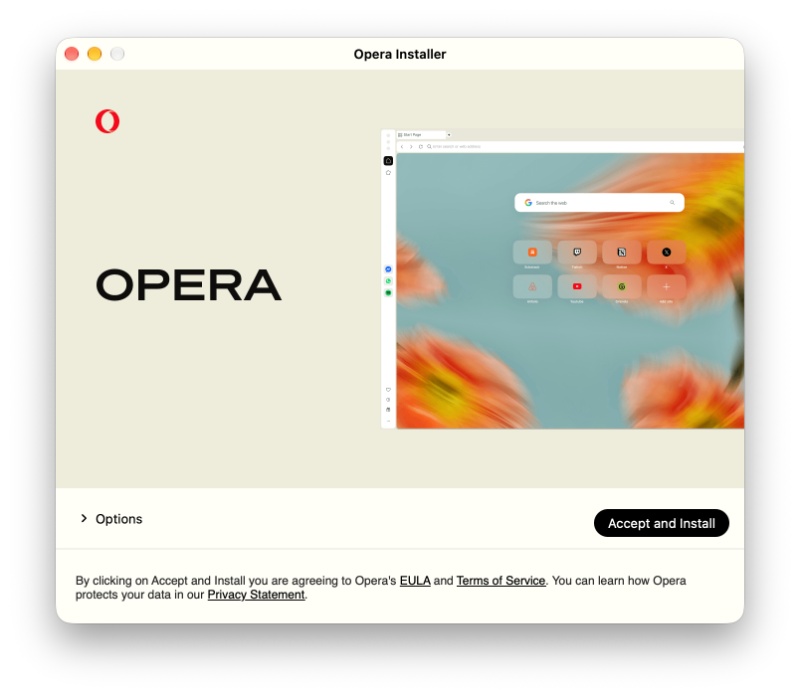 Opera installer.