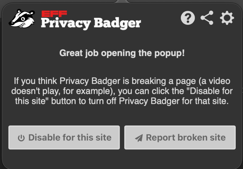 Disable individual sites.