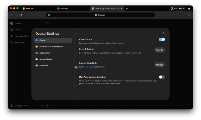 Option to enable sync.