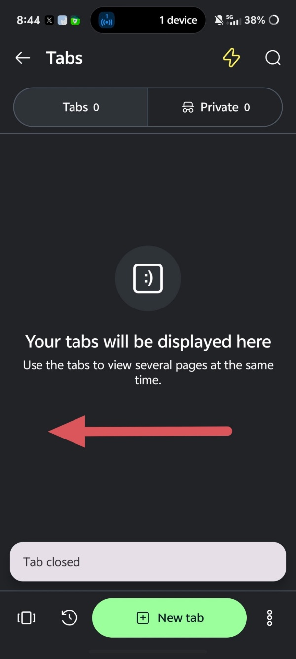 Close tab.