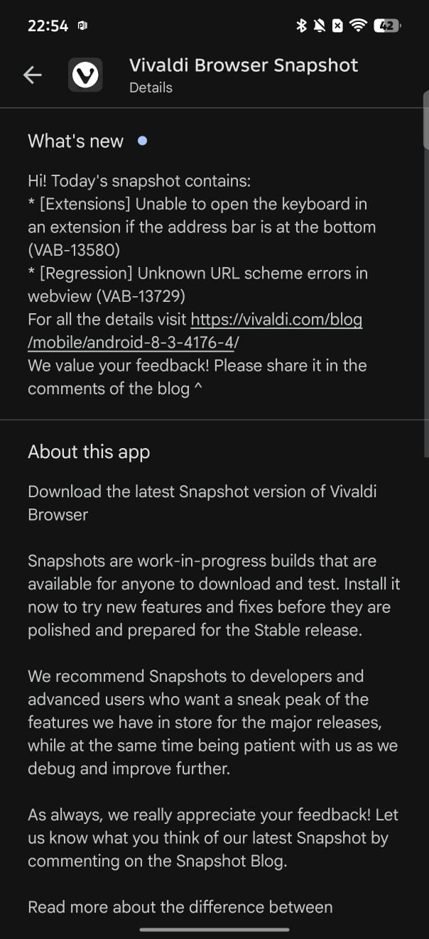 Vivaldi latest version.