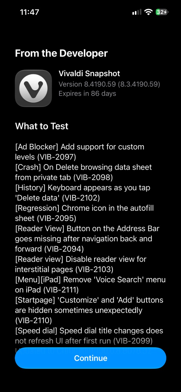 Vivaldi partial screenshot.