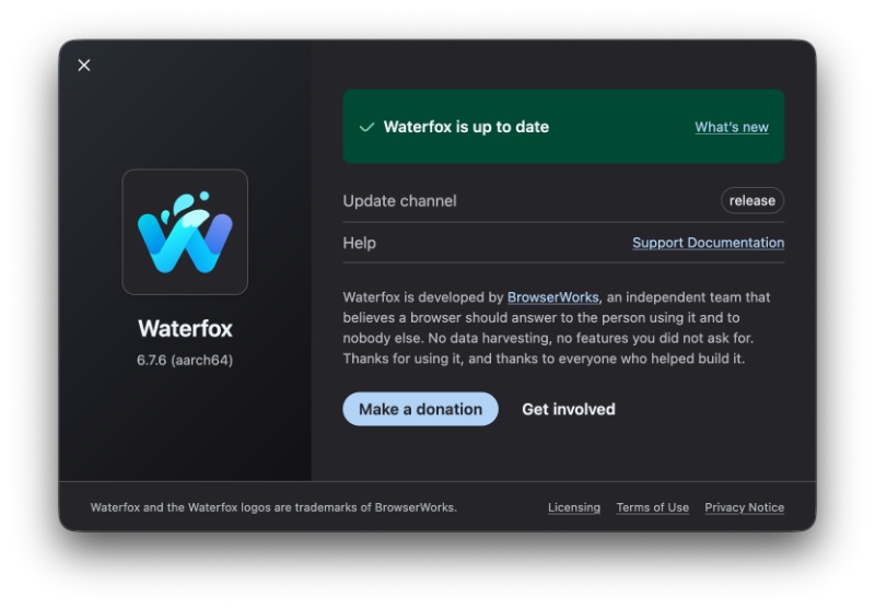 Waterfox image.