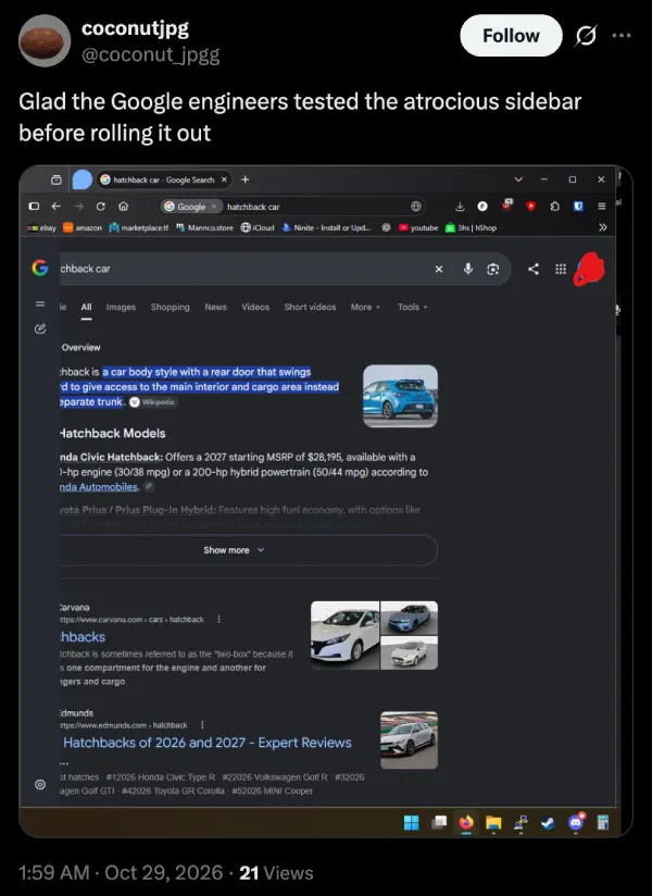 google-search-new-sidebar-complaint