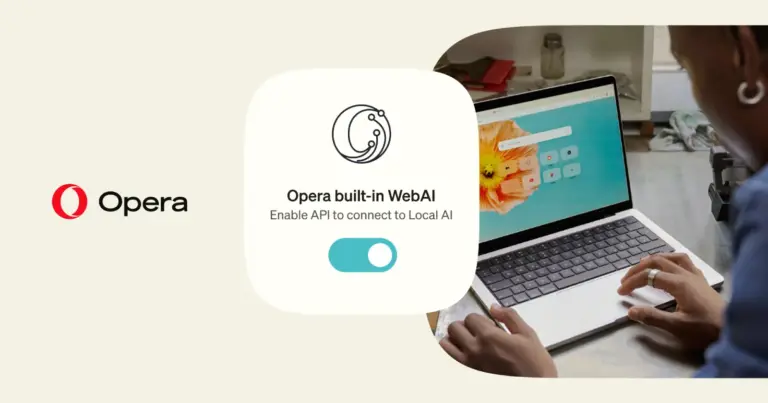 Opera brings on-device AI to the browser, putting privacy and free tokens first