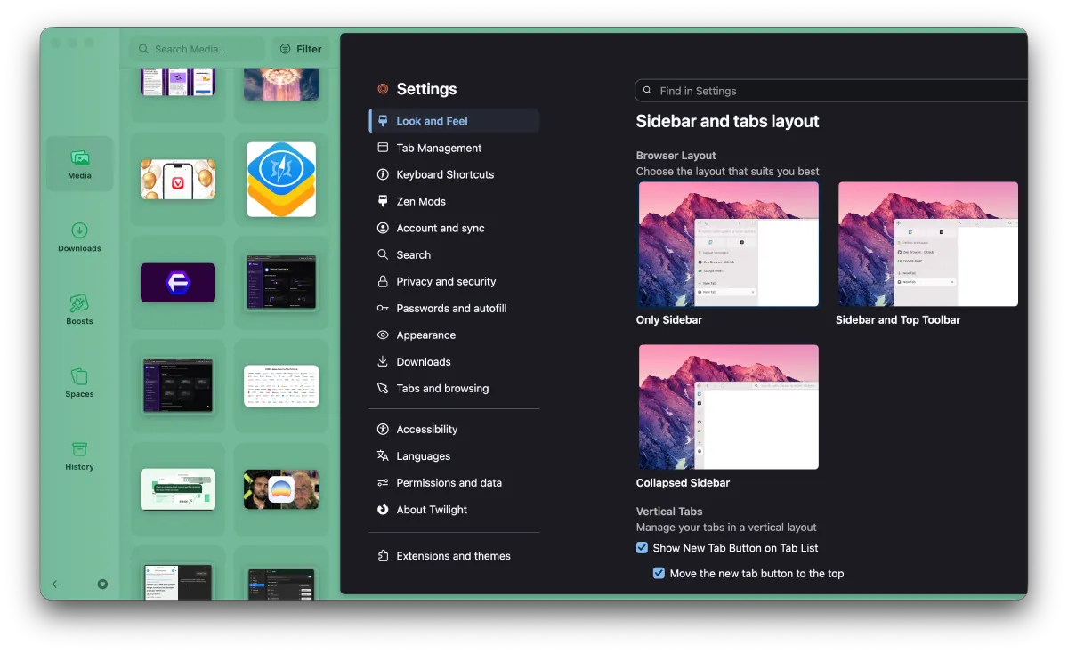 zen-browser-library-screenshot